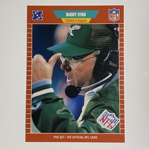 1989 Pro Set Football Card Buddy Ryan #327 Vintage